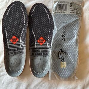 2 pr. 1  Abeo Gray Customized Orthotics Insoles + 1 industrial standard insole.